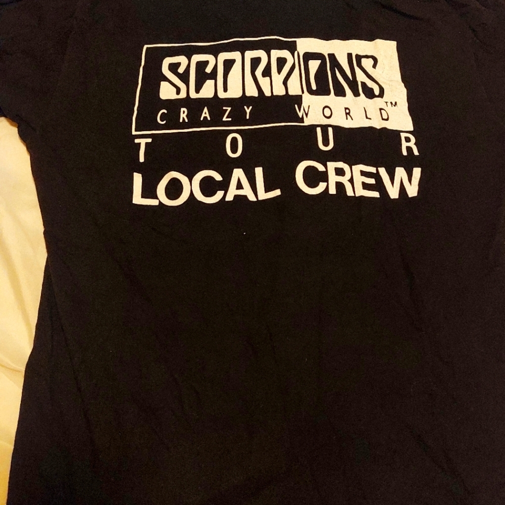 Scorpions Crazy World 1990 Tour -  Local Crew T-shirt